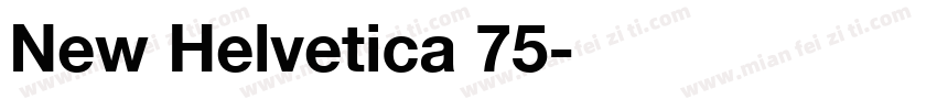 New Helvetica 75字体转换